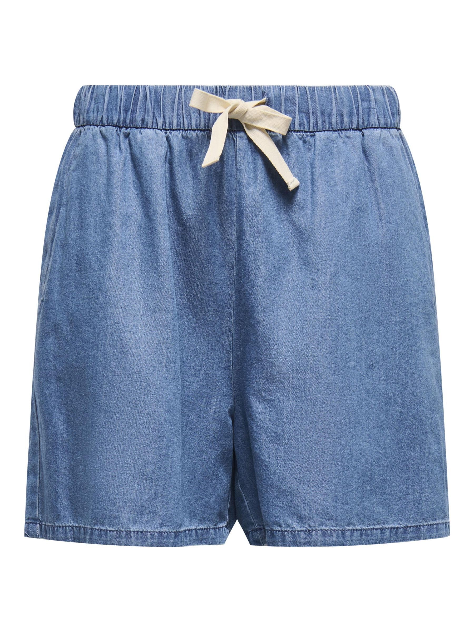 ONLY Women's Onlbea String Shorts DNM Yor, Medium Blue (Medium Blue Denim), XS
