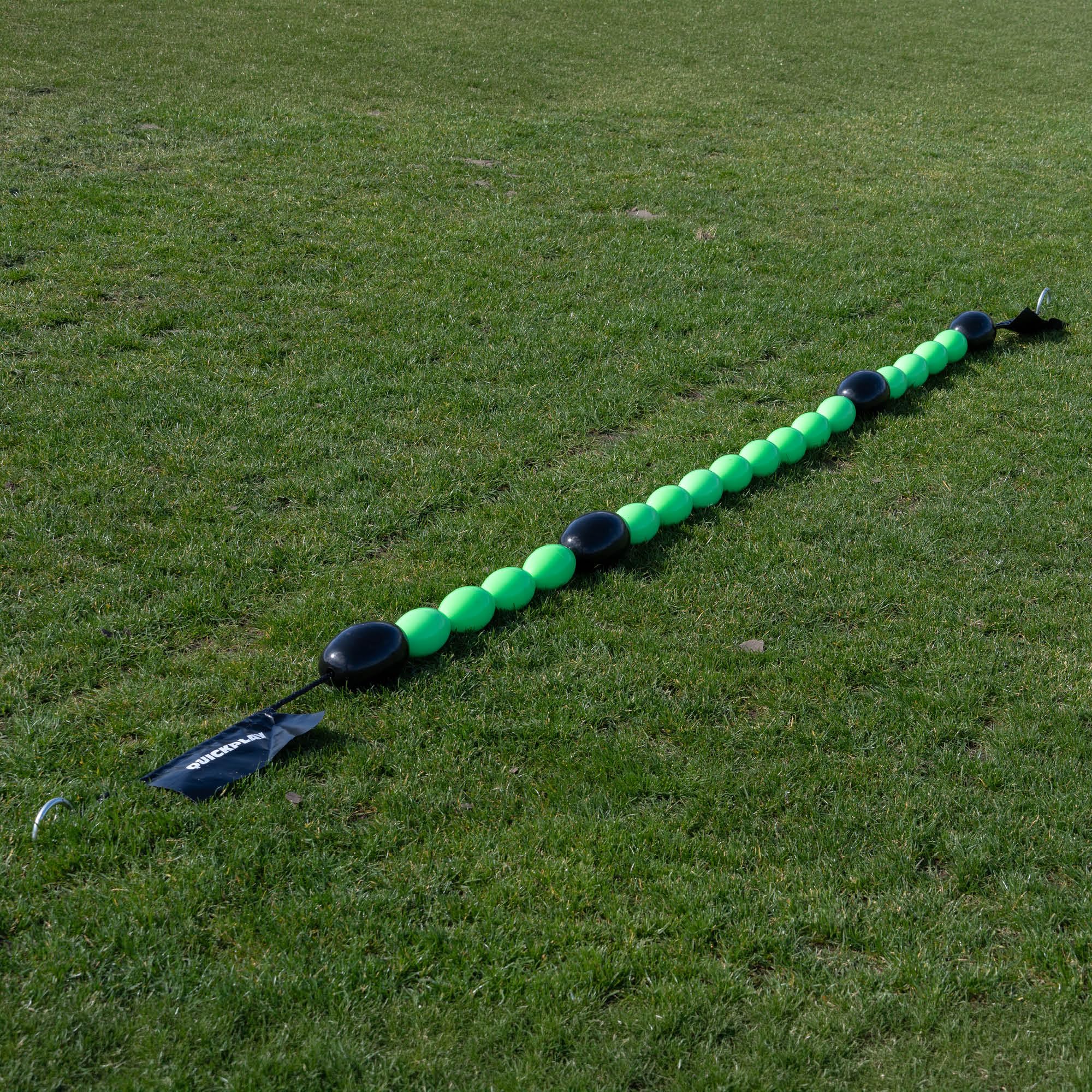 QUICKPLAY Goalkeeper Deflection Line - Football Goalkeeper Training Equipment for Reaction Training - Low Shot Deflection Trainer for Reflex Saves, Footwork and Rebound Drills