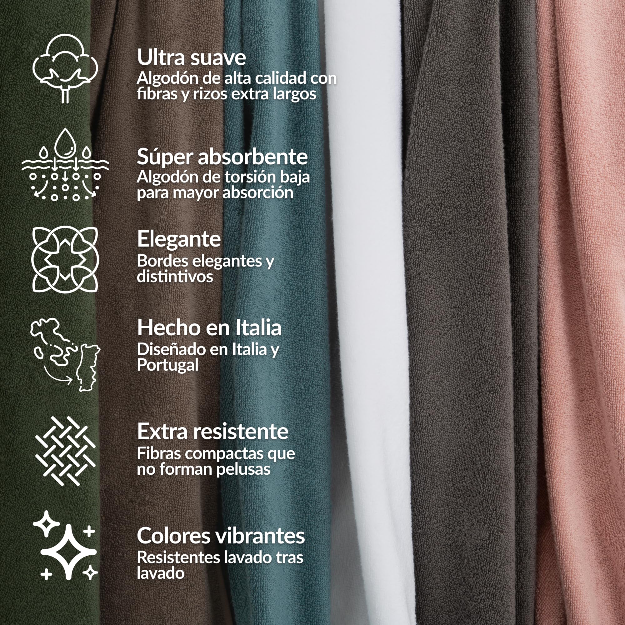Ferò Juego de Toallas de Baño de 2 Piezas 100% Algodón Premium Low Twist, 550 g/m², Ultra Suaves y Absorbentes, Secado Rapido, Oeko-Tex, Diseño Italiano, 2 Toallas de Baño, 70x140 cm, Gris