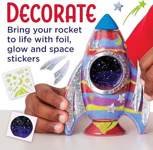 Miniatura 5 de Creativity for Kids Kit de arte de arena Rocket Ship - Juguetes espaciales para niños, regalos para niñas y niños de 6 a 8 años en adelante