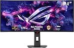 Moniteur de jeu ultralarge OLED HDR ASUS ROG Strix 34 po (XG34WCDG) - 3440x1440, 175Hz, 0,03ms, OLED Care Pro, Vrai 10 bits, Compatible G-SYNC, DisplayWidget, Flou de mouvement extrême, Garantie de 3 ans