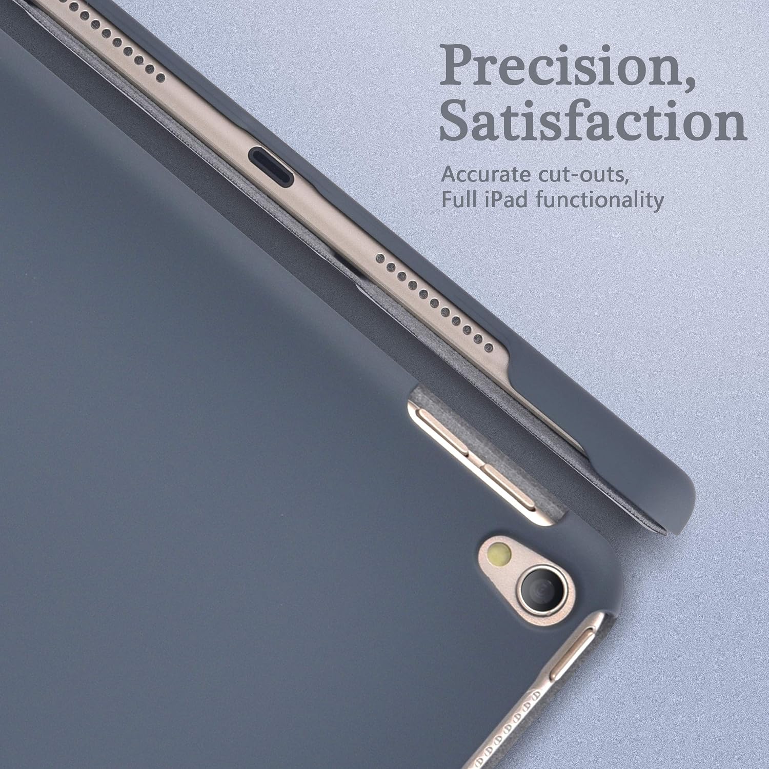rooCASE iPad Air 10.5 2019 / iPad Pro 10.5 2017 Case, Optigon Slim Shell Trifold Folio Case Stand with Auto Sleep/Wake Function for Apple iPad Air 10.5 (3rd Gen) 2019 / iPad Pro 10.5 2017, Gray