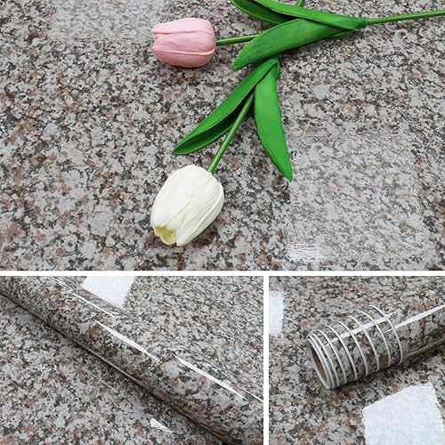 Miniatura 7 de STICKGOO Papel adhesivo autoadhesivo, 30 x 157.5 pulgadas, papel adhesivo de granito para encimeras, papel tapiz de vinilo para parte superior de