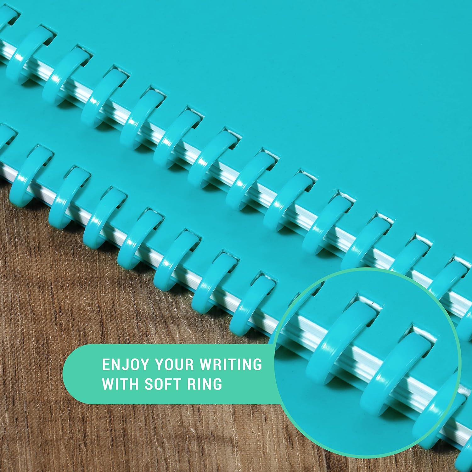2 Pack Ruled Notebooks/Journals - Ruled/Lined Notebooks, 8.25” × 5.75”, Premium Paper, Spiral Notebook with Soft Ring Binding, Logo : Office Products