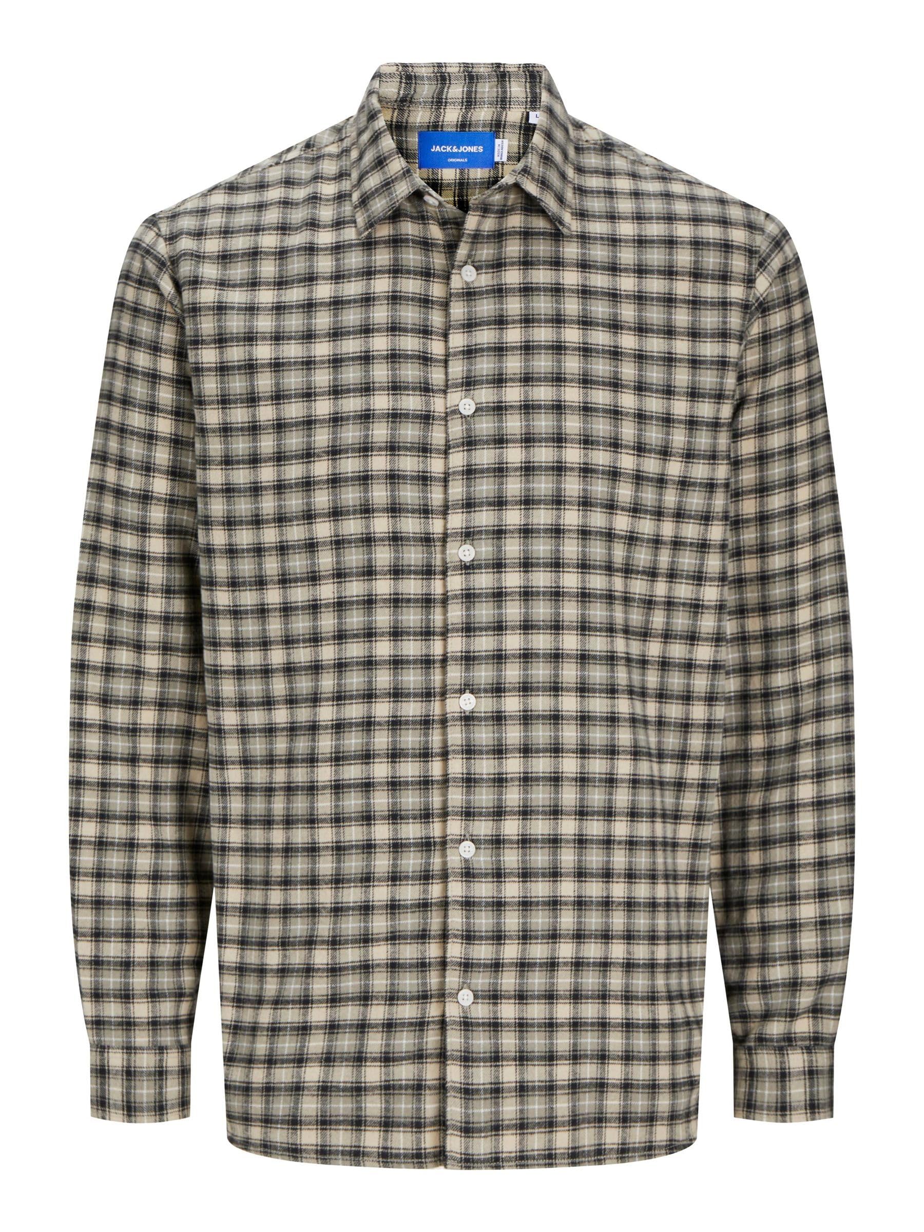 JACK&JONES PLUS Jorjoshua Flannel Check Shirt Ls Pls, Vetiver, 4XL