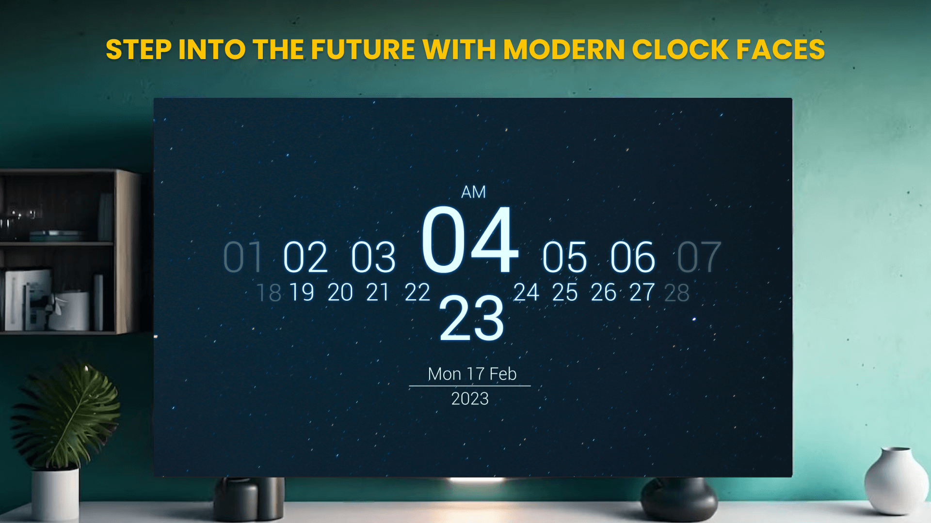 Clock Faces for Fire TV & Tablets Simple Digital & analog clock with