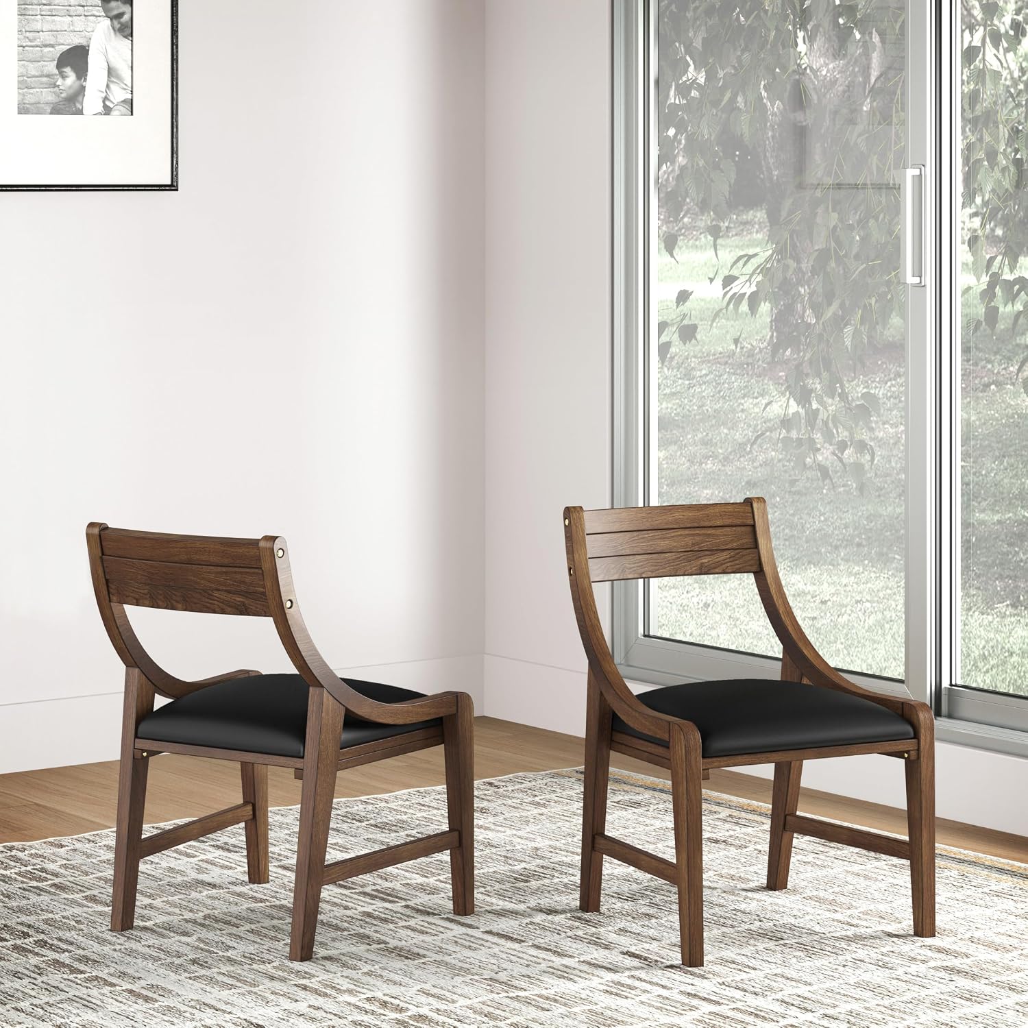Hillsdale, Cooper Wood and Upholstered Game Chair, Set of 2, Brown