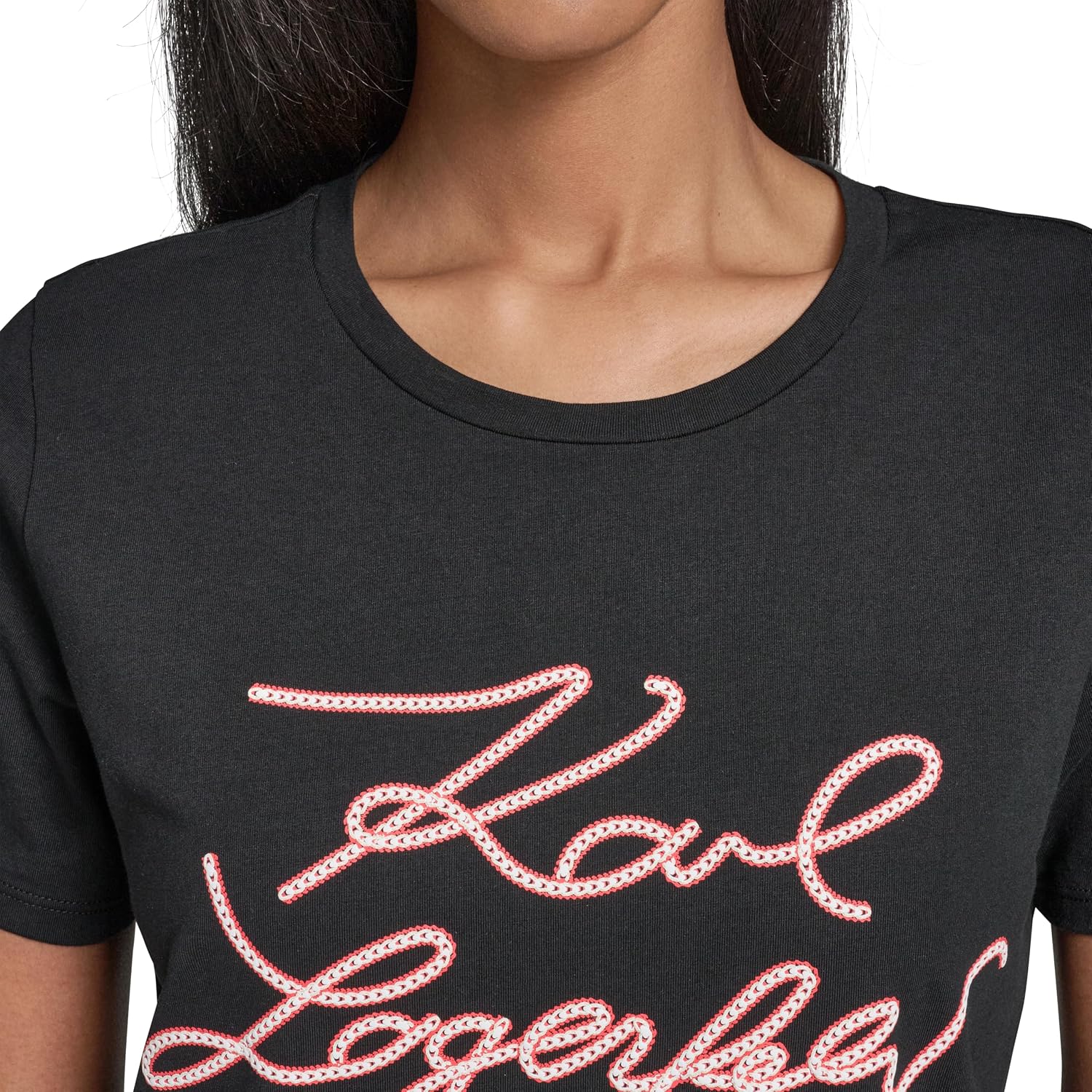Karl Lagerfeld Women's Logo Karl Script T-Shirt