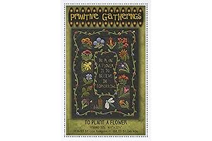 To Plant a Flower Garden Wool Applique Primitive Gatherings Quilt Pattern