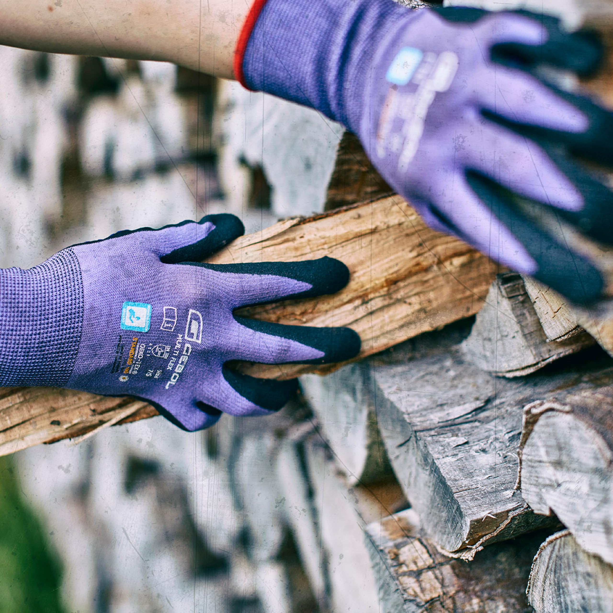 Gebol Multi Flex Lady | Guantes de trabajo con revestimiento de nitrilo y puntos | Guantes de nitrilo dermatológicamente probados | Guantes de jardinería con agarre para mujer | Talla XS (Gr 6) |