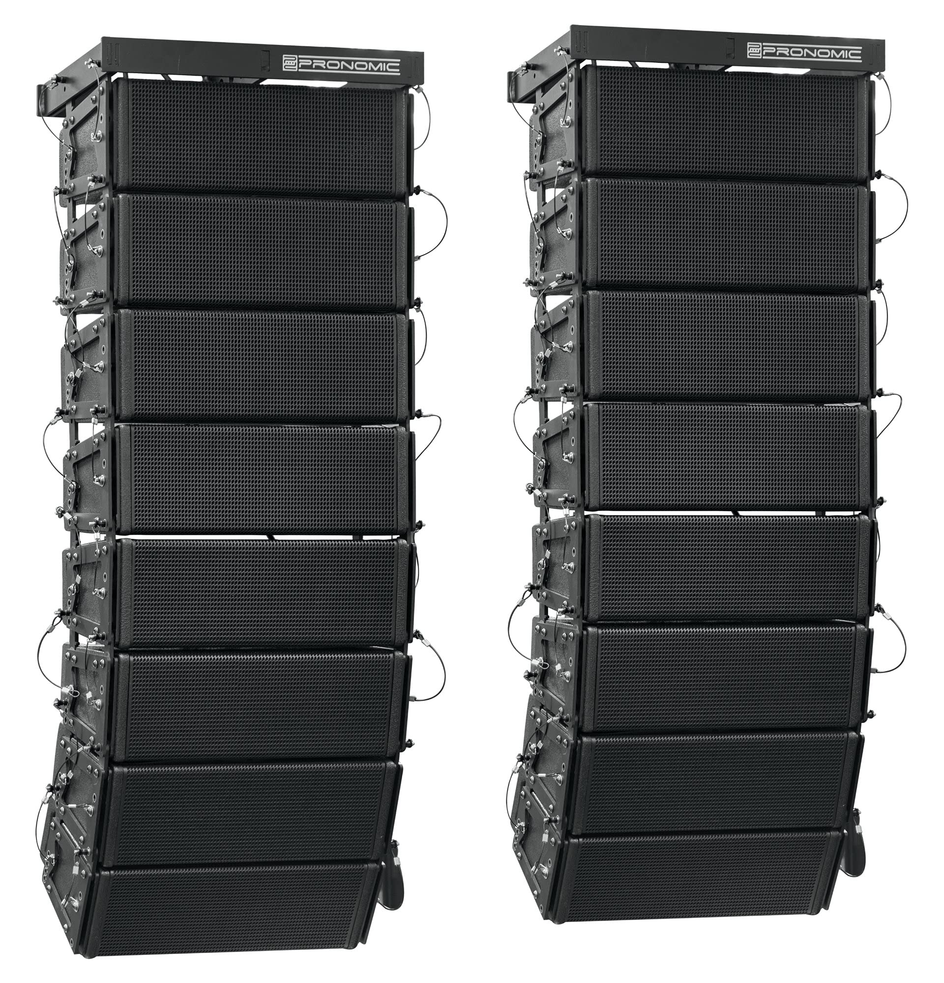 Pronomic V-Array Concert Set, 212 Subwoofer, Équipement: 2X woofer 12" | DSP: processeur DSP 96 kHz, 48 bits, Récepteur Bluetooth® 4.2, Presets DSP: FLAT, LIVE1, LIVE2, 2x sortie ligne XLR, 0 kg