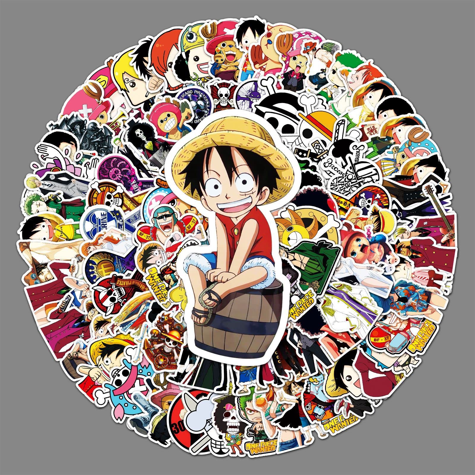 200 Feuilles Autocollants Cool Anime Manga - Imperméables Waterproof Pour Enfant Ado - Déco Ordinateur Portable Bouteille Moto Valise