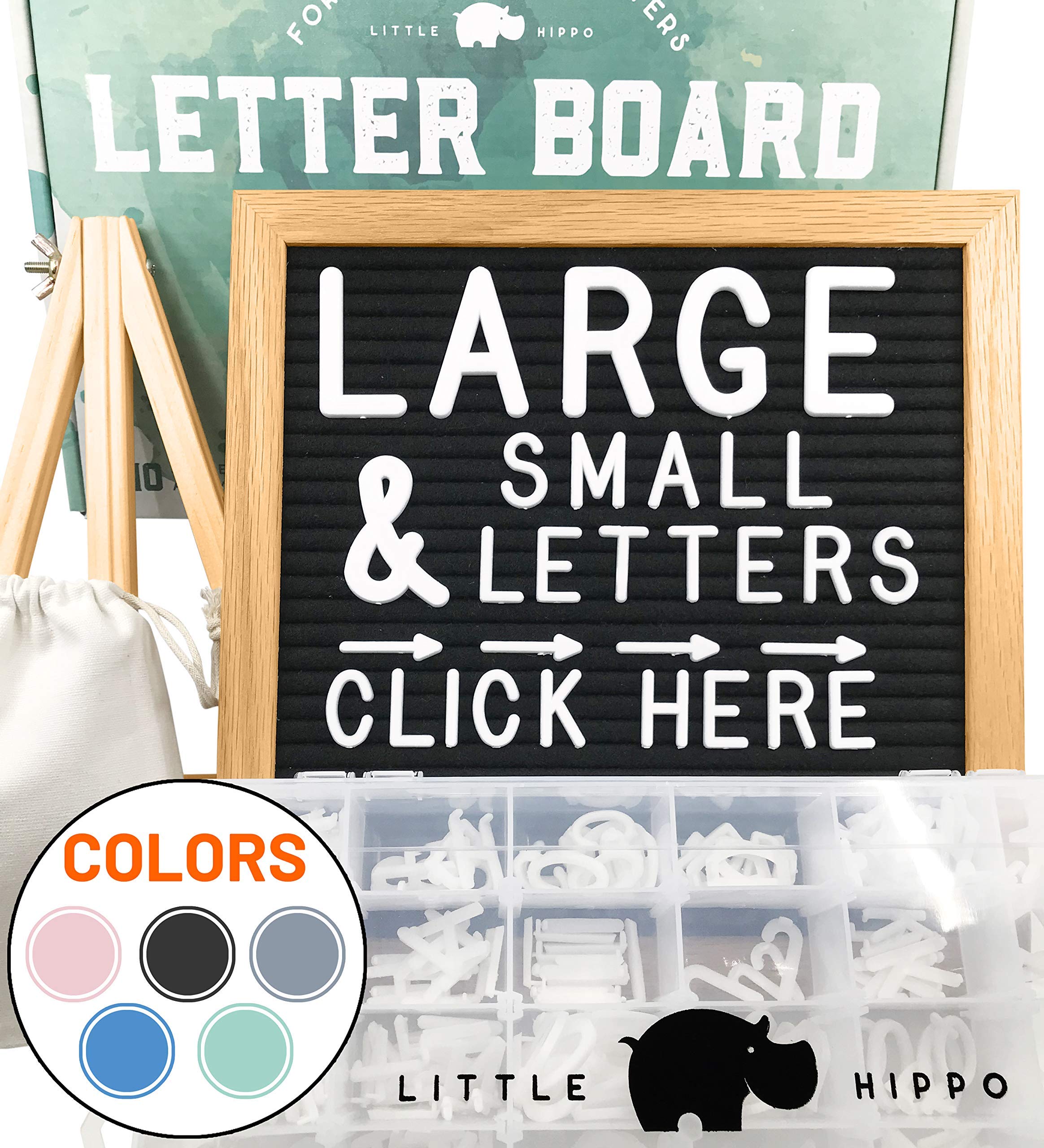Buy Felt Letter Board 10x10 PRECut Letters Stand Sorting Tray (Black
