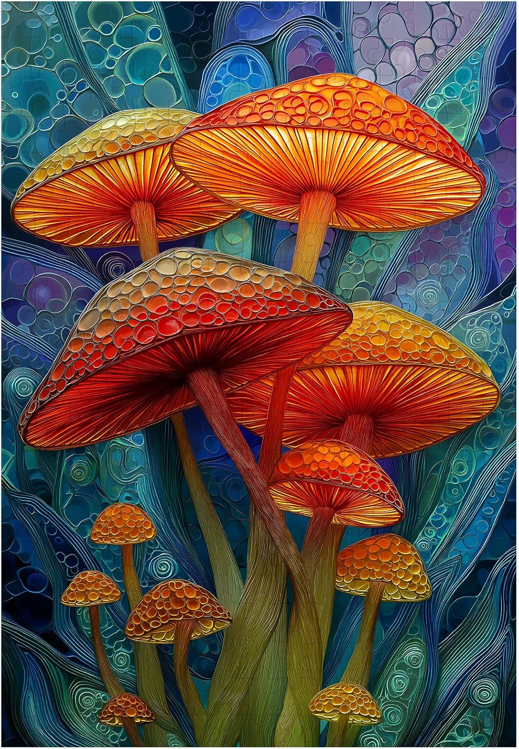 Great Jigsaw Puzzles for Adults 300 Pieces Enchanted Mushroom Forest Puzzles for Adults Toys Gift Family Decoration Kids Puzzle