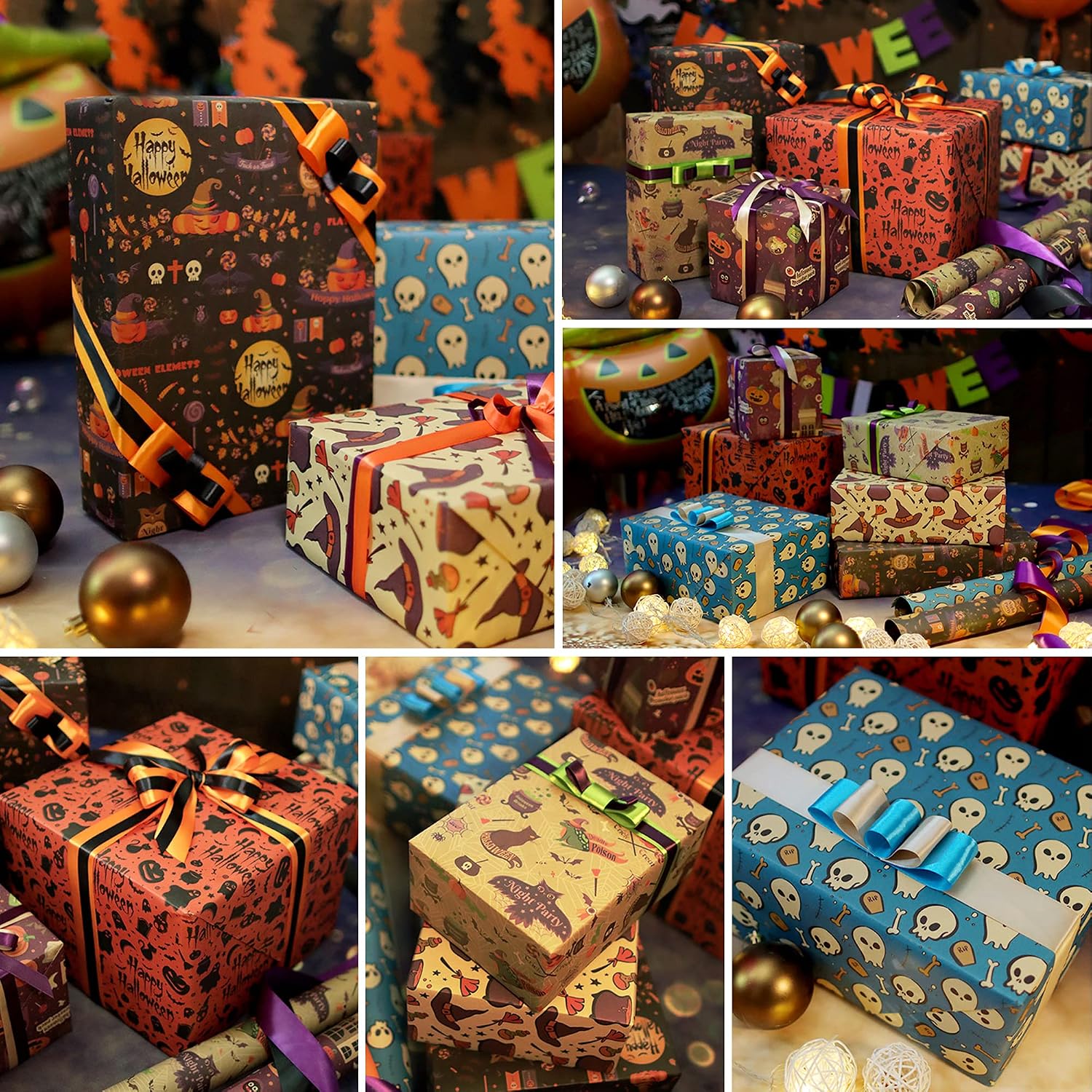 MAMUNU Halloween Wrapping Paper Sheets - Image 3
