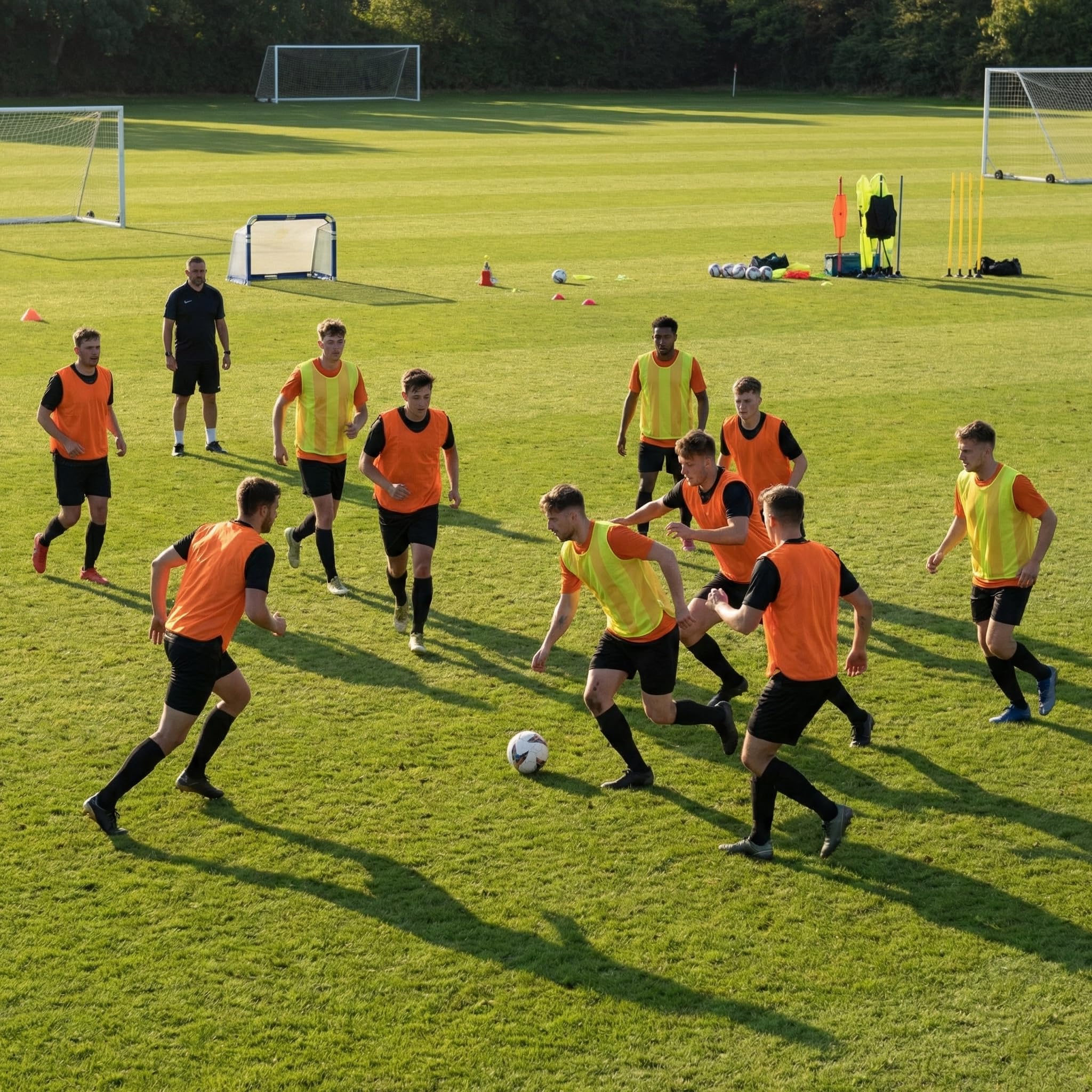 10 Stück Wende-Trainings-Lätzchen für Fußball, Hockey, Netball, Outdoor-Sportaktivitäten, doppelseitig, zweifarbig, Junior Jugendliche Erwachsene Größen Unisex, T-Shirts, Mesh Jersey