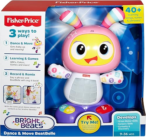 Miniatura 5 de Muñeco interactivo BeatBo con baile y movimiento de Fisher-Price, BeatBelle (rosado)
