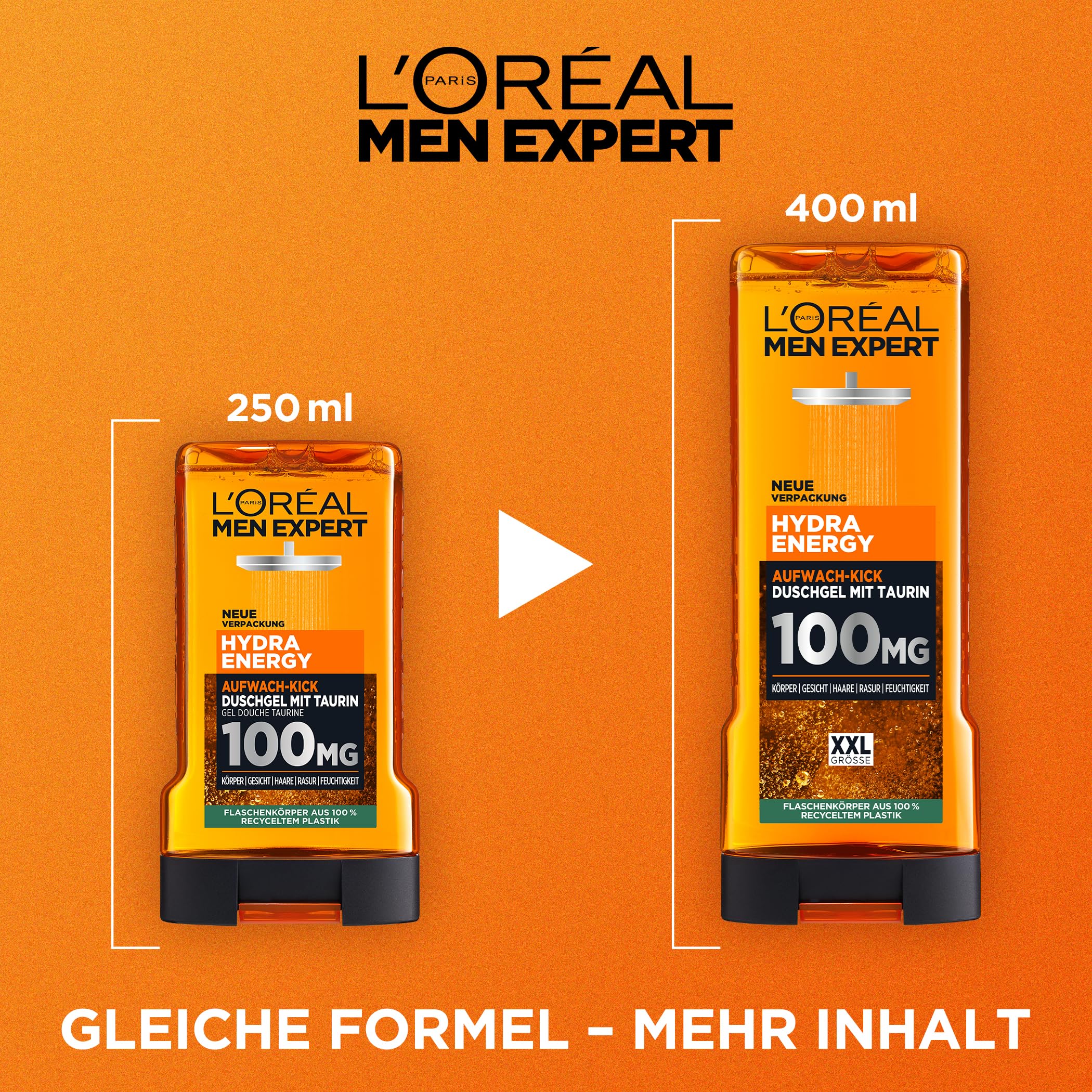 L’Oréal Paris Anti-Haarverlust Set für Männer, Mit Fiber Booster Serum & XXL 5in1 Duschgel, Gegen Haarausfall, Für dichteres & stärkeres Haar, Mit Taurin und Aminexil-R, [Amazon Exclusive], 2-teilig