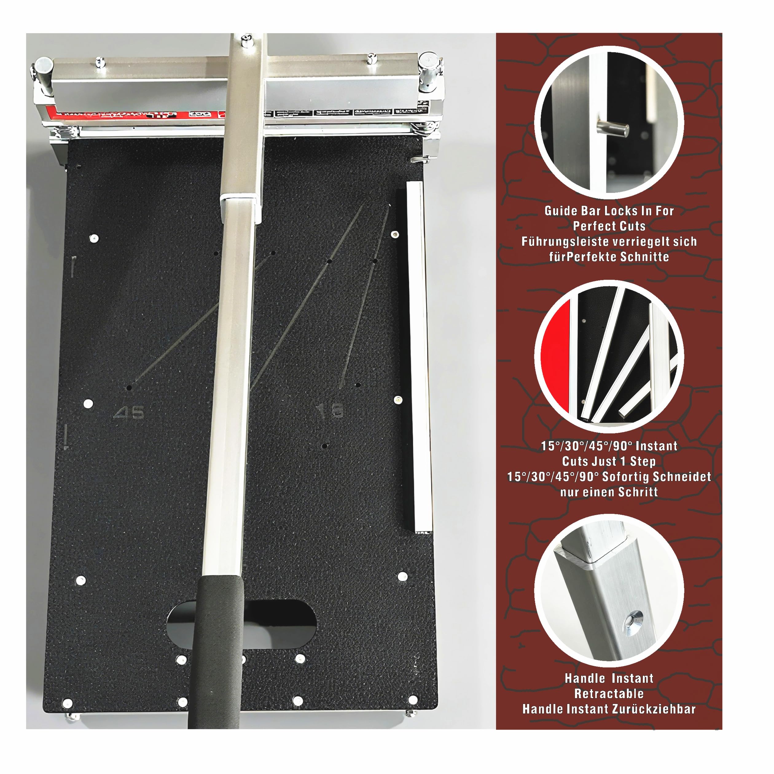 Lamelleuse robuste pour stratifié/planche de vinyle de 33 cm avec lame de rechange - Fournit des coupes nettes et sans éclats sur le stratifié, le vinyle, le bois franc, le parquet, les revêtements
