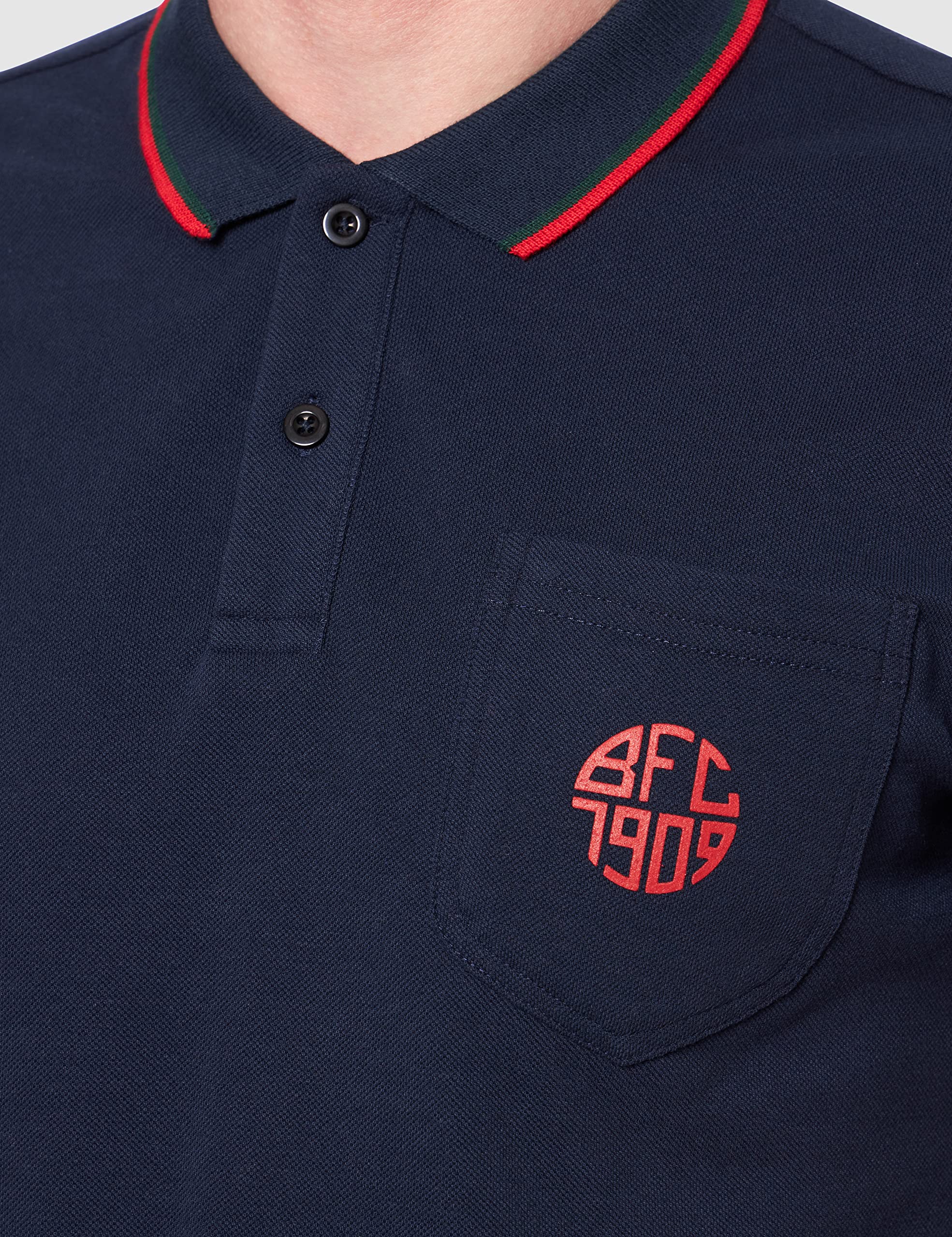 Macron Merchandising Ufficiale Polo de algodón piqué línea Fan Bologna FC 2021/22 Unisex Adulto