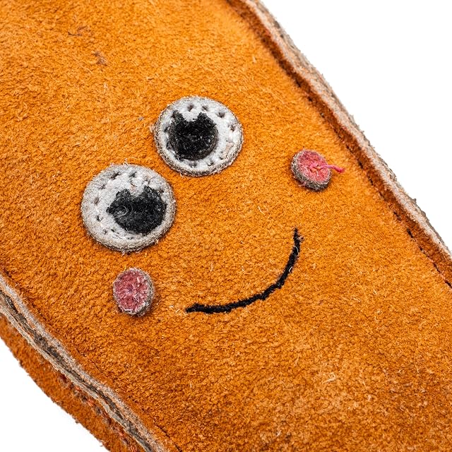Foto 5 de 6 de Fuzzl Eco Leather Crazy Carrot - Juguetes naturales y resistentes para perros, juguetes masticables de larga…