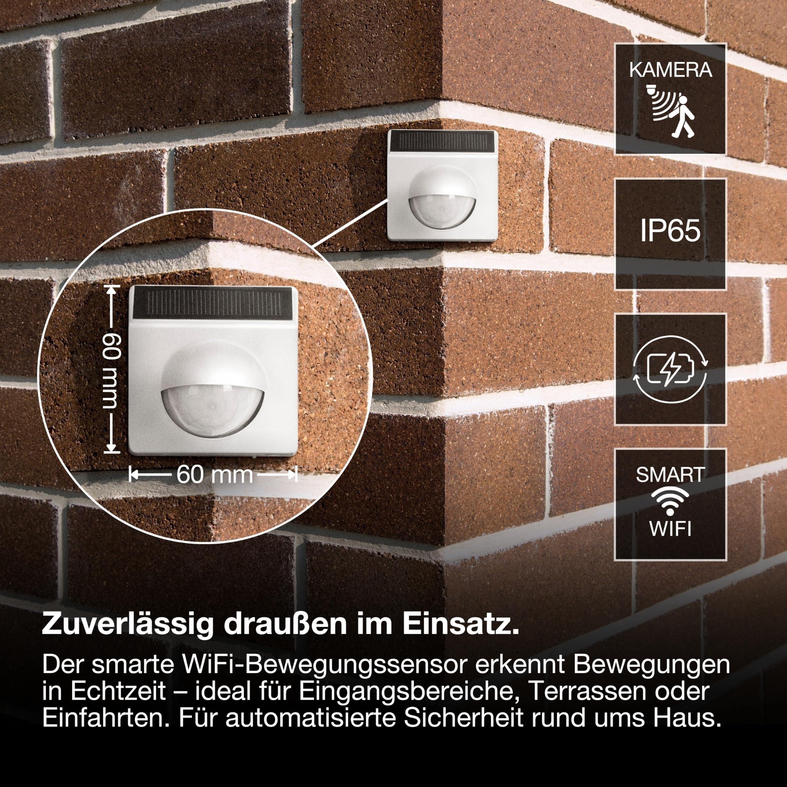 LEDVANCE SMART+ WiFi Outdoor-Bewegungsmelder, IP65, Kunststoff, weiß, 4-Pack