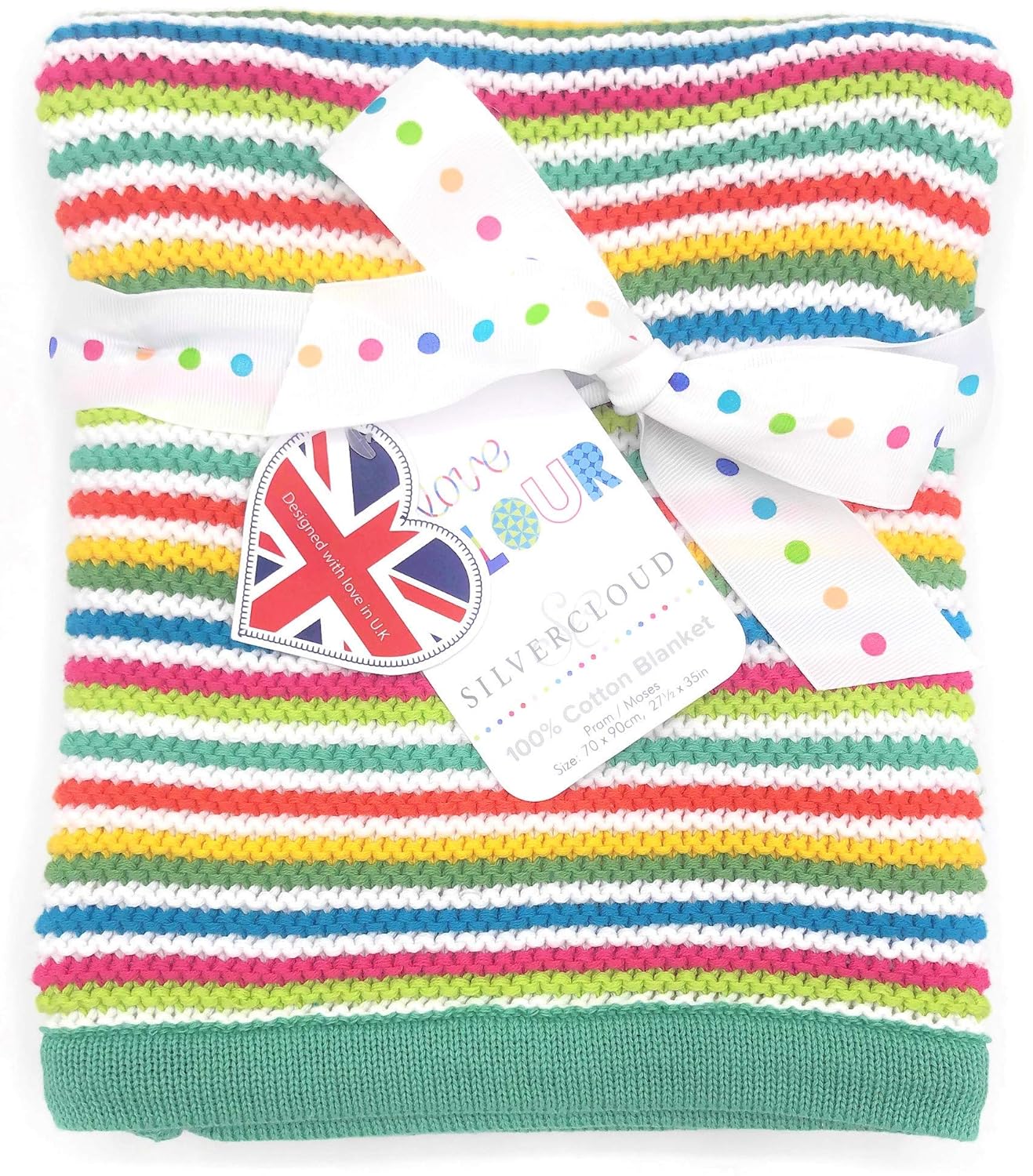 SILVERCLOUD Knit Baby Blanket Soft Cotton Texture for Babies & Toddlers