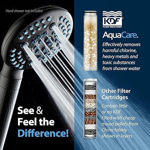 Miniatura 3 de AquaCare Paquete de 2 cartuchos de repuesto de filtro de ducha American KDF Pure Stay-Clean para cabezales de ducha de mano más avanzados del mundo