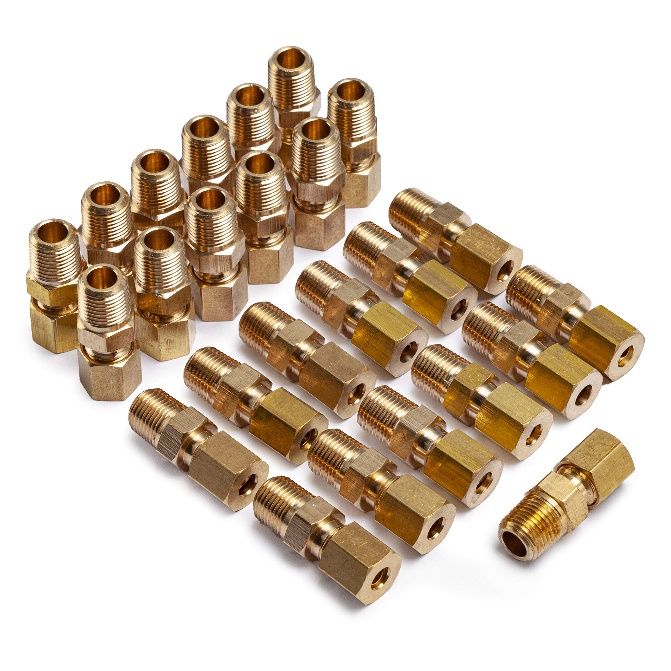 Ltwfitting Laiton 3/16 OD X 1/8 mâle NPT Compression Raccord de connecteur (lot de 25)