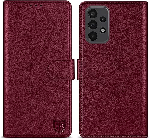 ZZXX Funda tipo cartera para Samsung Galaxy A23 5G4G con bloqueo RFID, ranura para tarjetas, cierre magnético, funda protectora de cuero para Galaxy