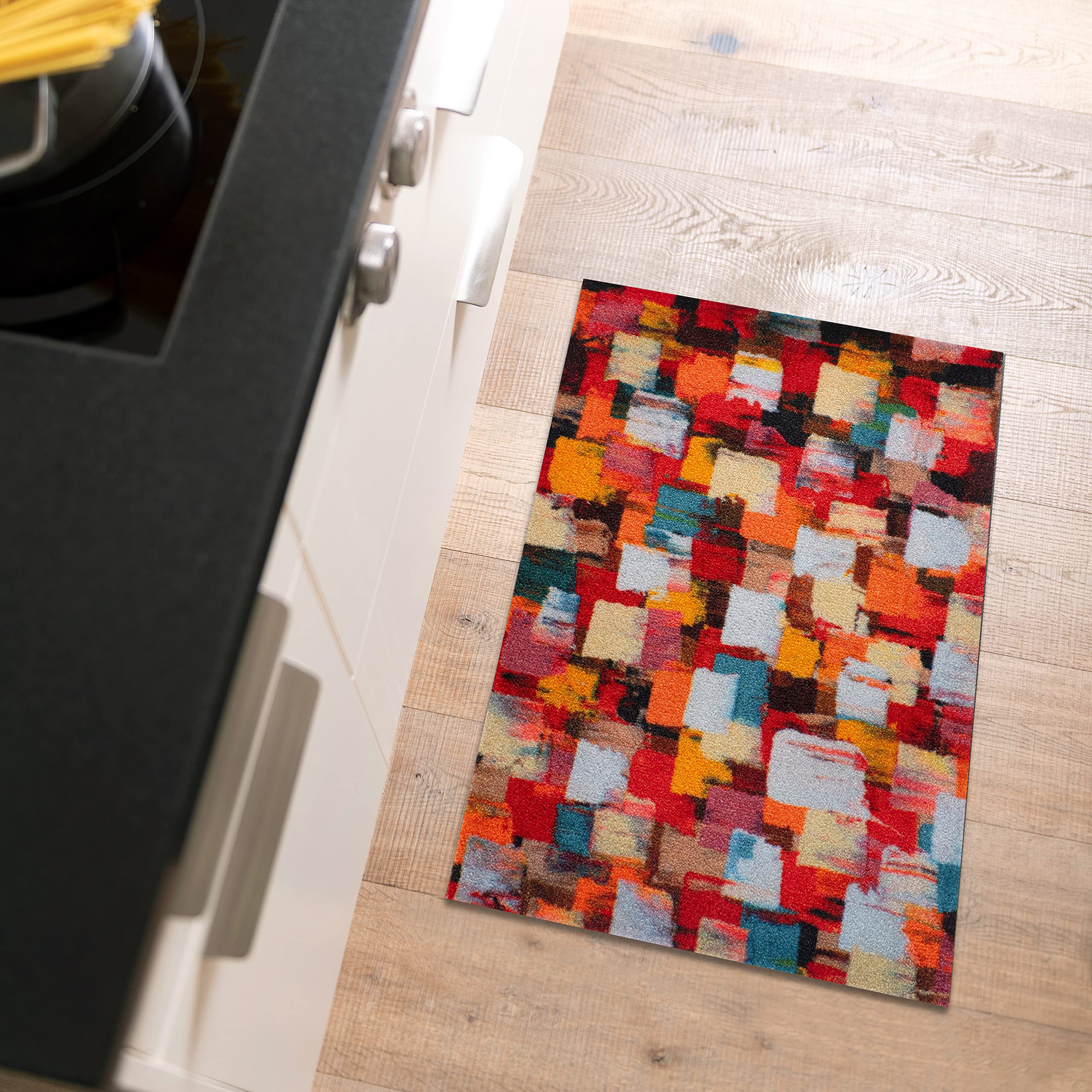 Casita Living Design Paintings Fußmatte – 50x70 Cm, Waschbar Bei 30 °C, Für Innen & überdachten Außenbereich, Buntes Design