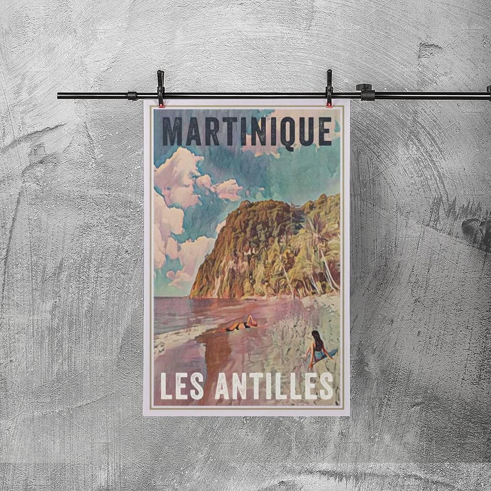 Tirage Ancien Martinique – Jeunes Hommes Devant Une Maison, Vers 1880 – Vintage 10,5x16,5 Cm