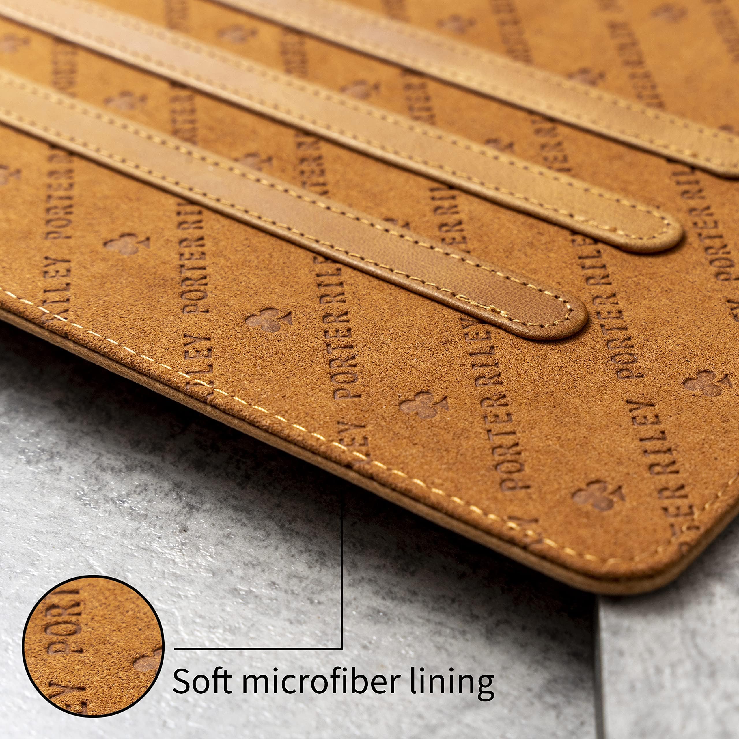 Porter Riley – Lederhülle kompatibel mit iPad Air 13" M4 (2026), M3 (2025) & M2 (2024). Hochwertiges Echtleder Standcase/Cover/Flip (Hellbraun)