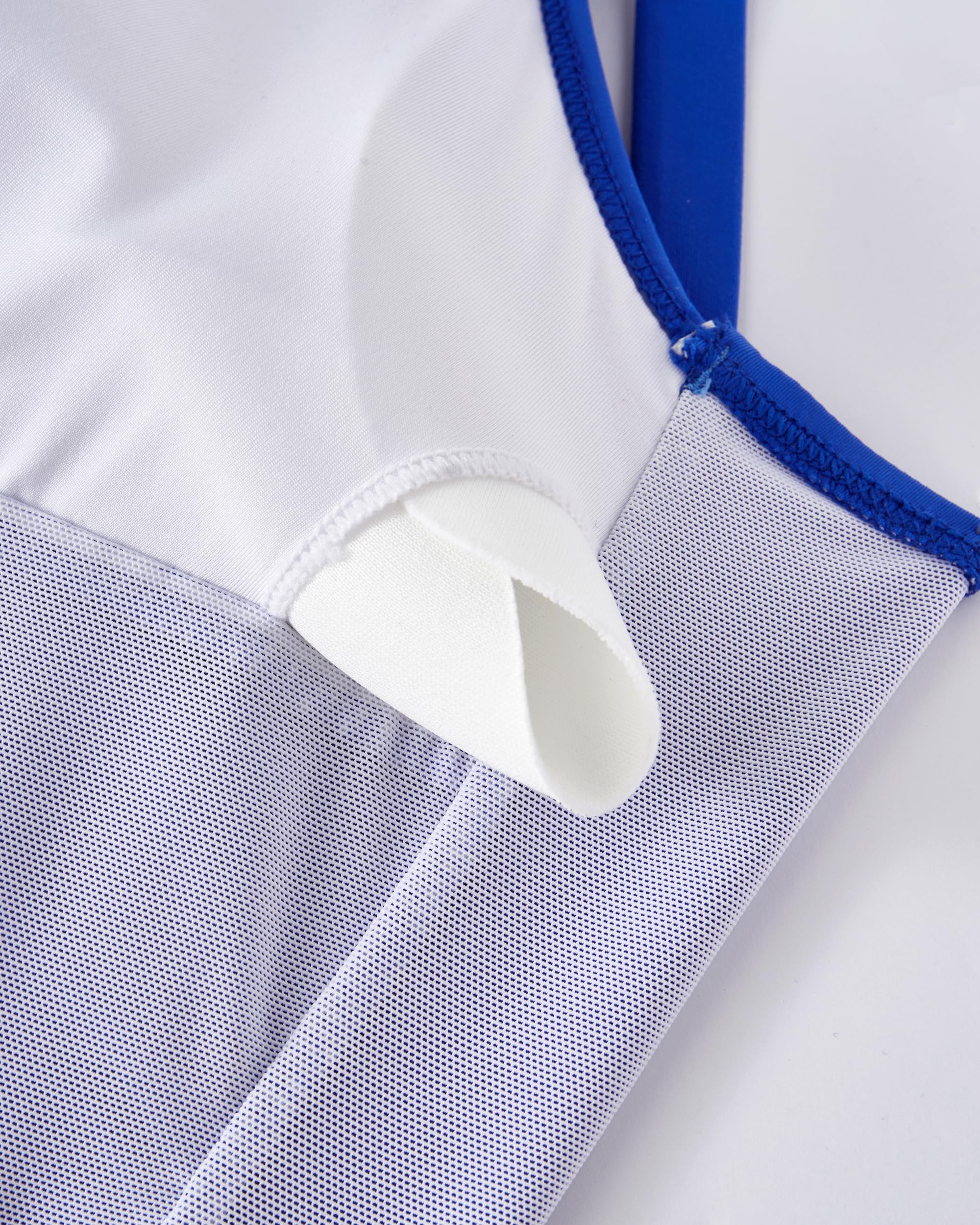 DOULAFASS Traje de baño de malla con cuello en V para mujer, sexy, espalda descubierta, traje de baño de una pieza
