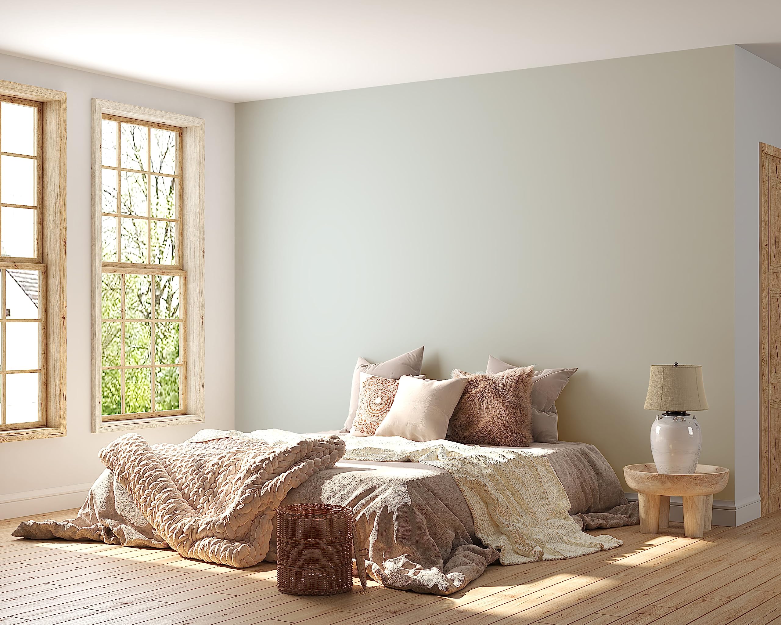 Vernice acrilica Innocente - Effetto Raso - Pittura Muro, Soffitto, Legno e Balcone - Lavabile - Asciugatura in 30 min - VOC A+ - Made in France - 5 L