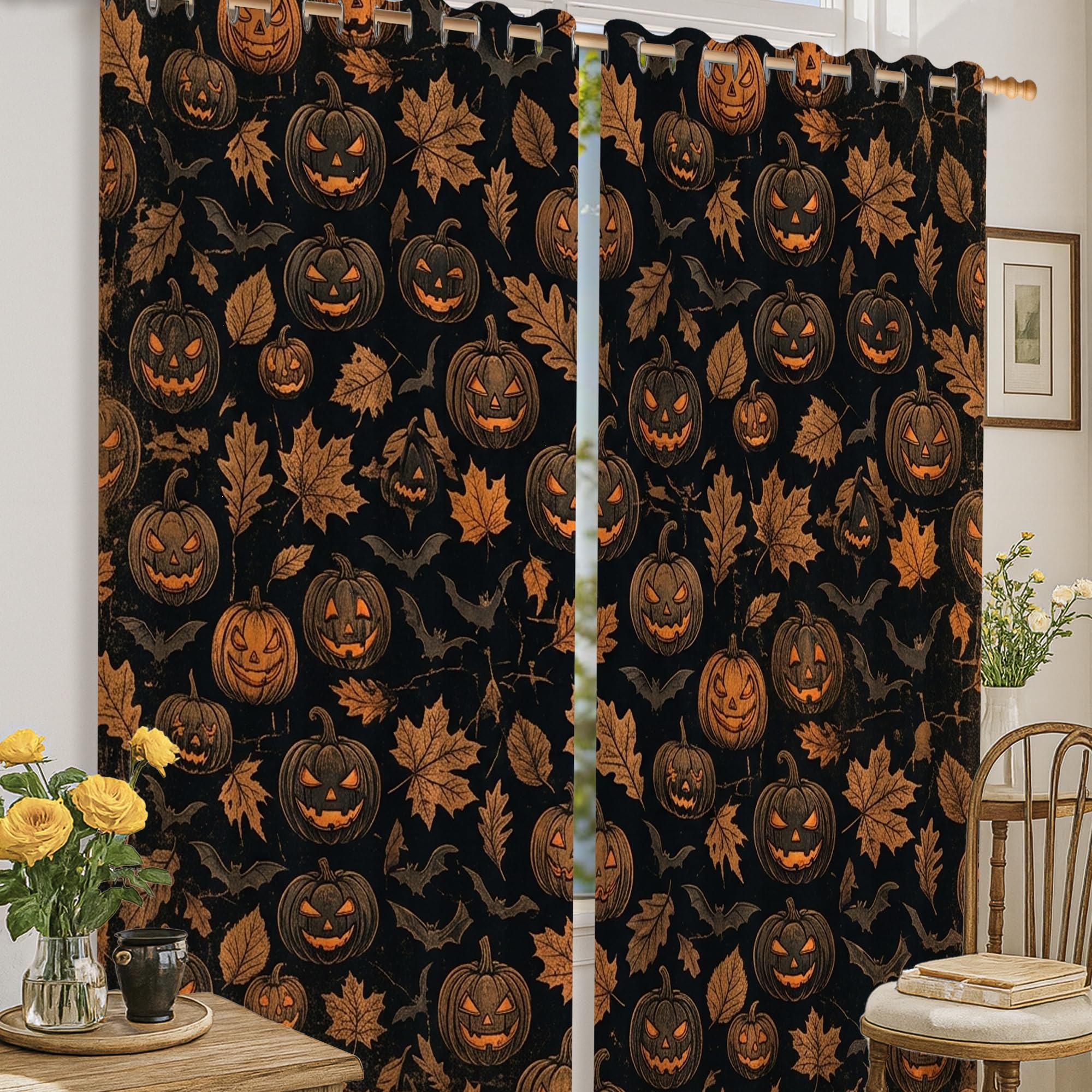 Rideaux occultants Halloween pour créer un cocon cocooning dans le salon