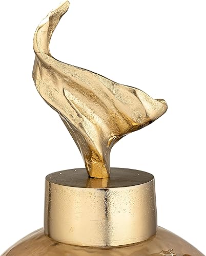 Miniatura 7 de Florero de metal con tapa de lirio, bronce de 17 pulgadas de alto x 7 pulgadas, elegante jarrón decorativo para bodas, centros de mesa, decoración