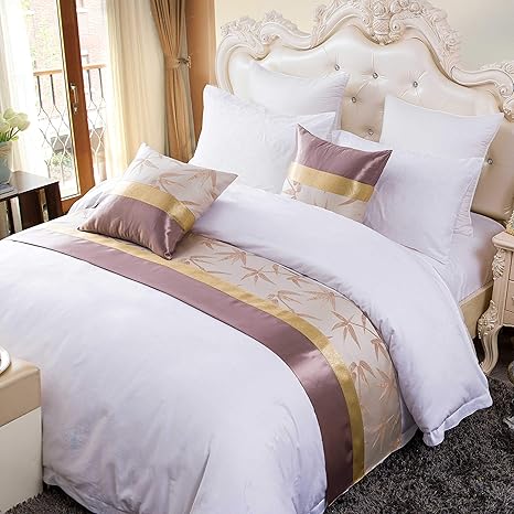 Amazon Osvino ベッドライナー ベッドスロー フットライナー ホテル用品 旅館 民泊 民宿 おしゃれ 年中通用 竹 180x50cm シングル ベッドカバー オンライン通販