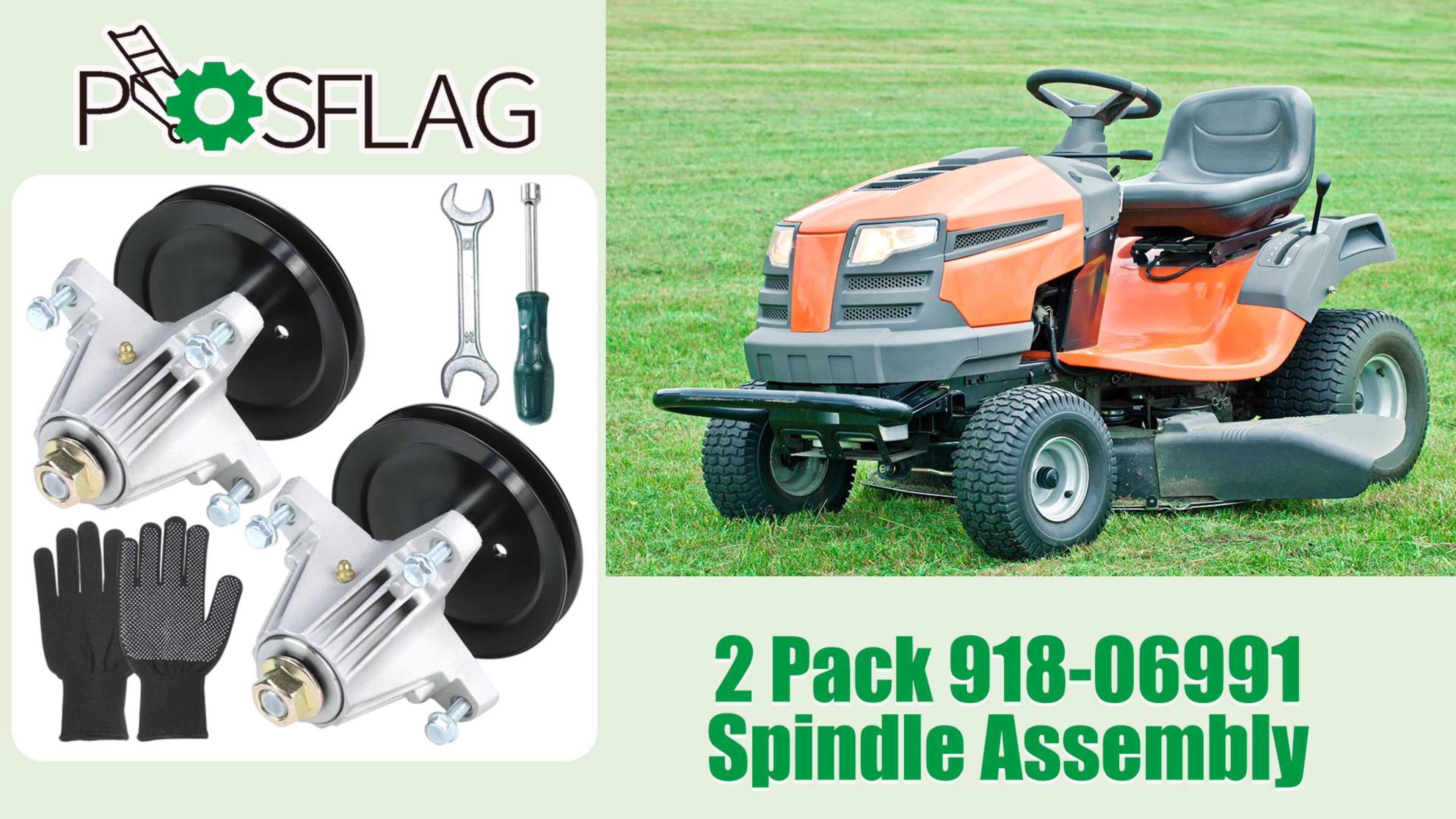 Amazon.com : POSFLAG 2 Pack Greased 918-06991 Spindle Assembly