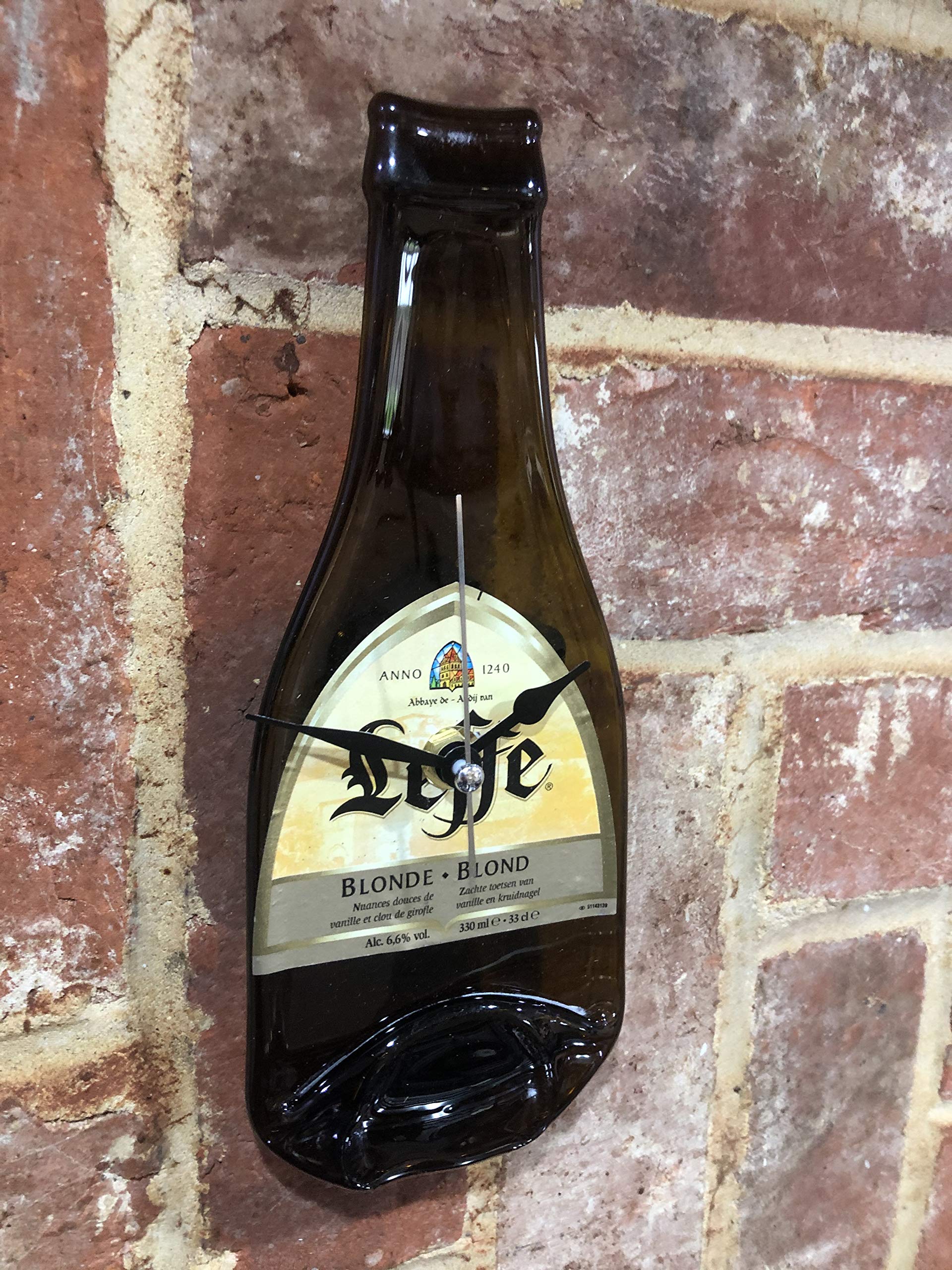 Bottleclocks Leffe Belgian Beer Wall Clock Made in the UK.