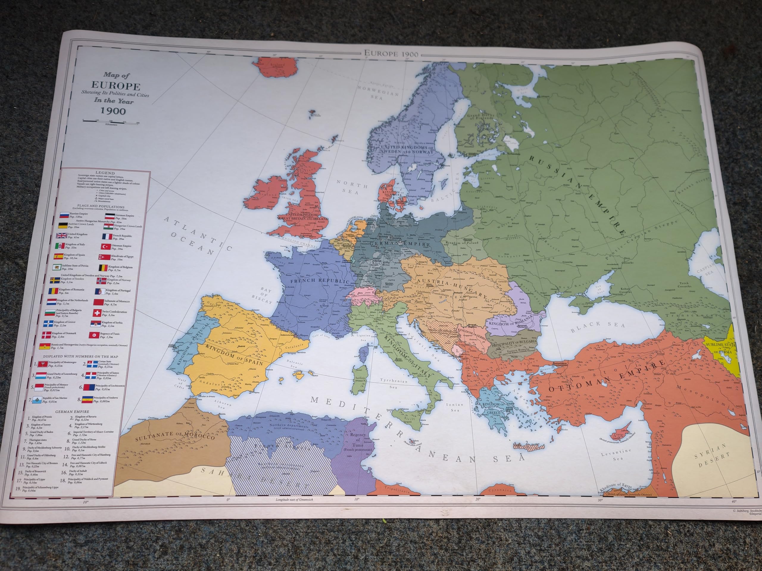 Europa 1900, Mapa Histórico (100x70cm)