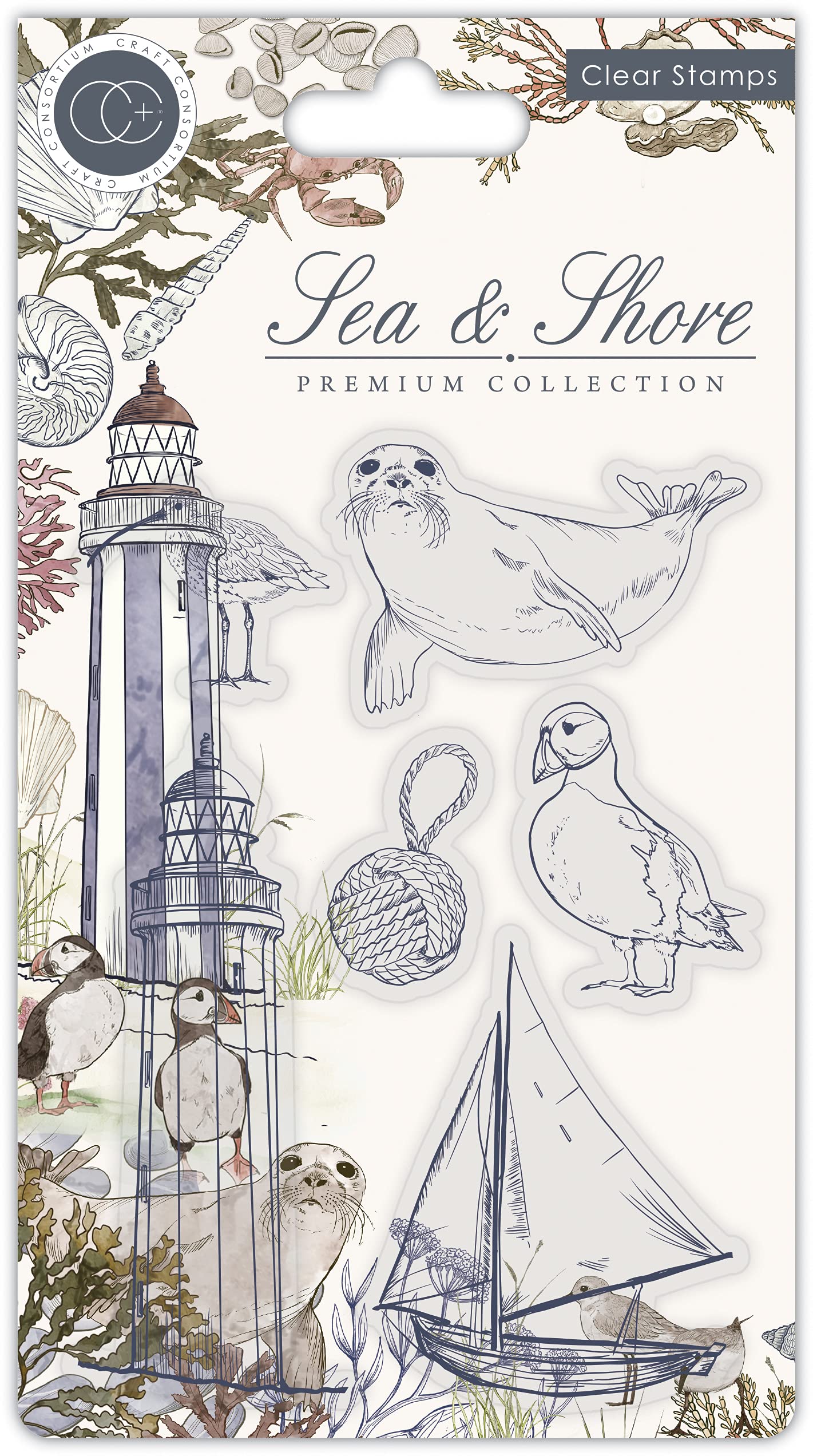 Craft Consortium Clear Stamps Sea and Shore - Shore