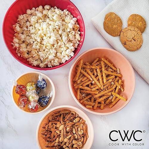 Miniatura 7 de COOK WITH COLOR Tazones de preparación con tapas - Juego de tazones pequeños de plástico para mezclar anchos y profundos que se anidan con tapas,