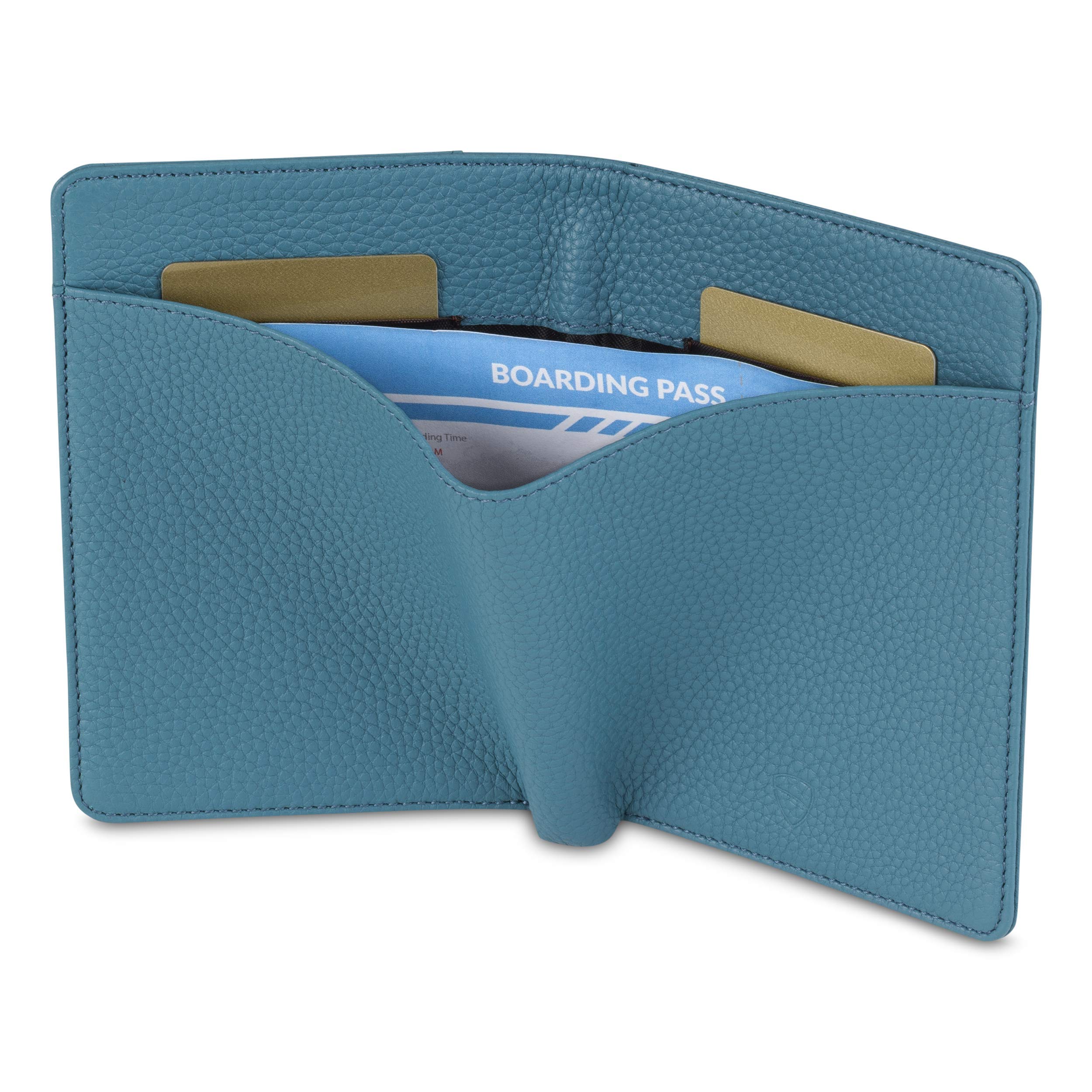 Vaultskin KENSINGTON Porta Passaporto in Pelle con RFID | Porta passaporto sottile, scomparti per carte, organizer da viaggio, pelle, protezione RFID