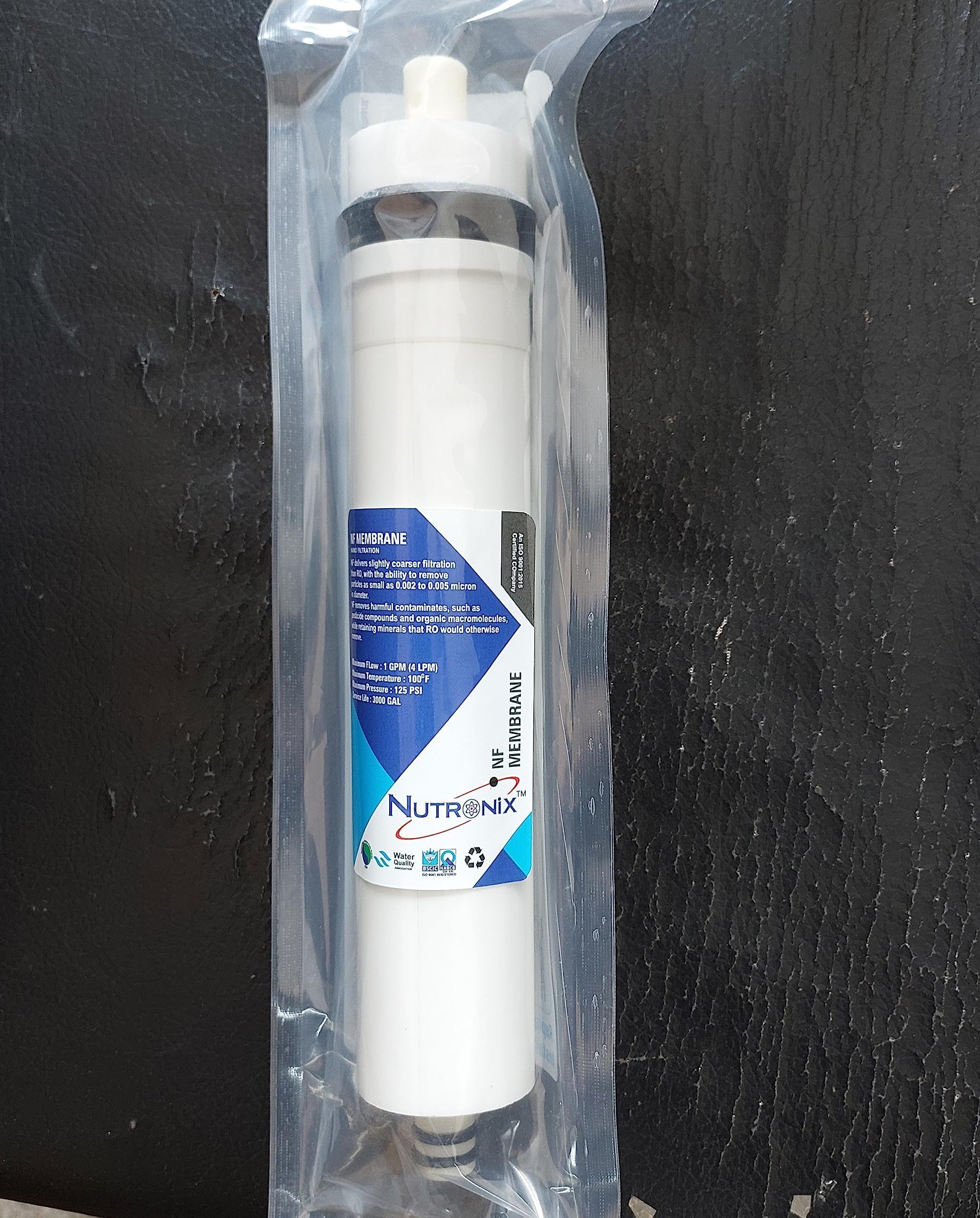NUTRONIX NF-40 Nanofiltration Membrane 100 GPD+ Flow Restrictor (FR 450) Set | Reduces TDS by ~40% | Suitable for TDS 200 to 350 | Output tds is 100-150