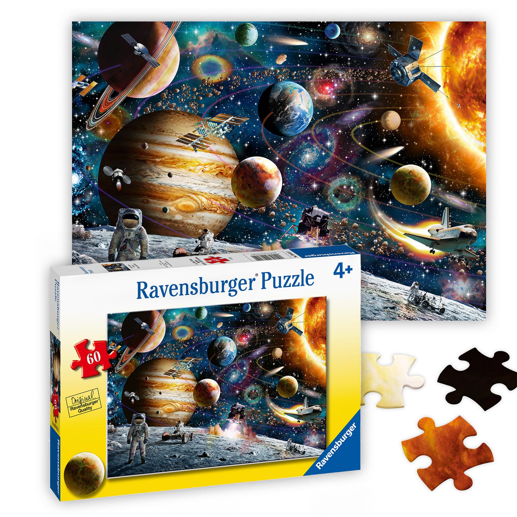 Ravensburger - Outer Space - 60 Piece Jigsaw Puzzle - Exciting, Vibrant Colors - Constellations, Planets & More - Larger Pieces - Premium Quality - Ideal Gift - Screen-Free Fun - Children Age 4+