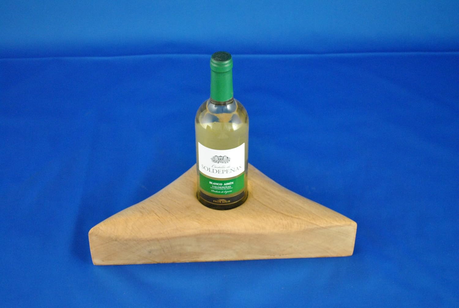 Solid Oak Corner Single Wine Bottle Holder Home & Kitchen