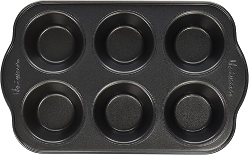 Miniatura 5 de Uniware Molde antiadherente para magdalenas con asas de gran tamaño, Horma Antiadherente para Muffins (6 tazas grande))