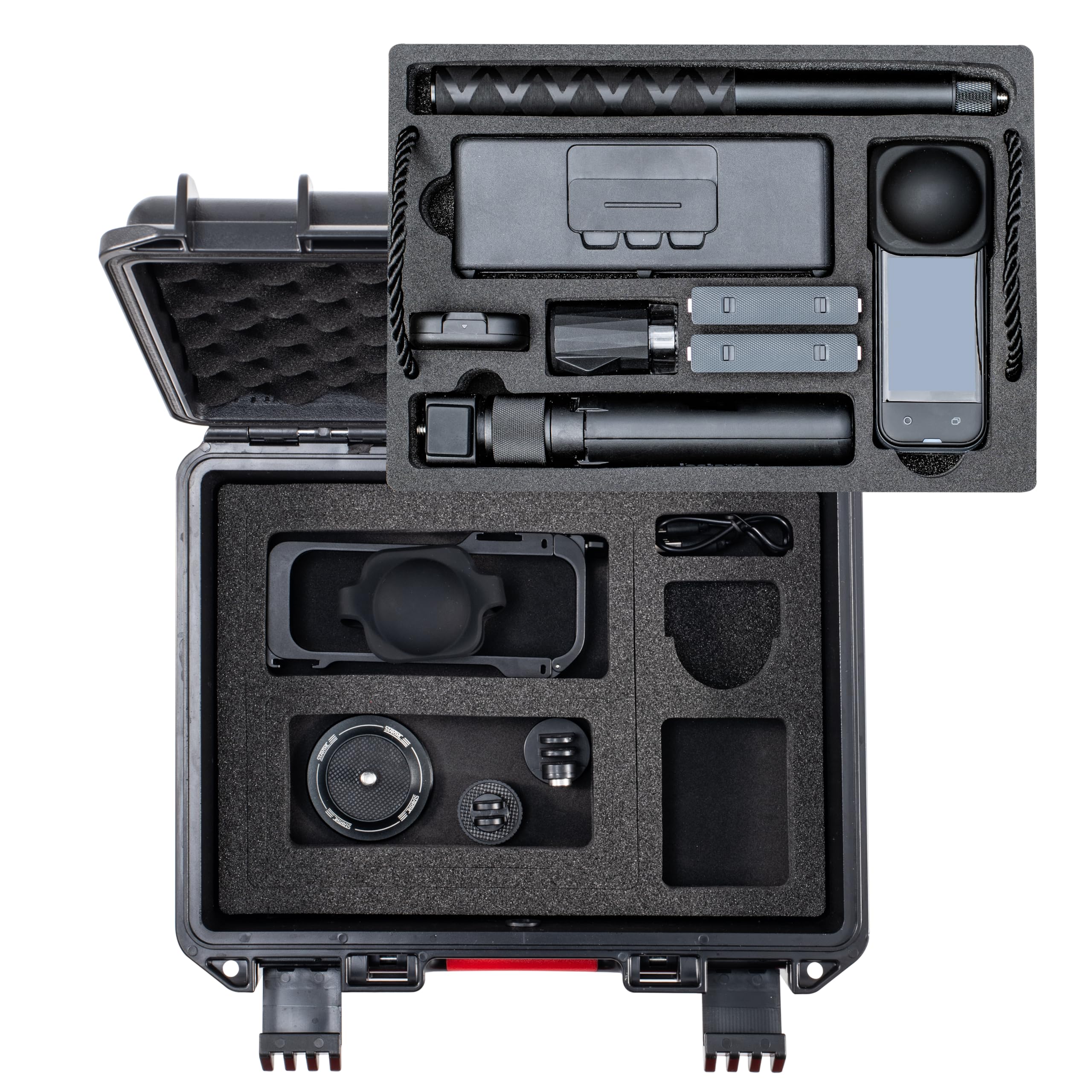 FLYDrone Waterproof Hard Case for Insta360 X4 X5 Action Camera Accessories,Insta 360 X4 Double Layer Travel Carrying bag for Bullet Time,Foldable