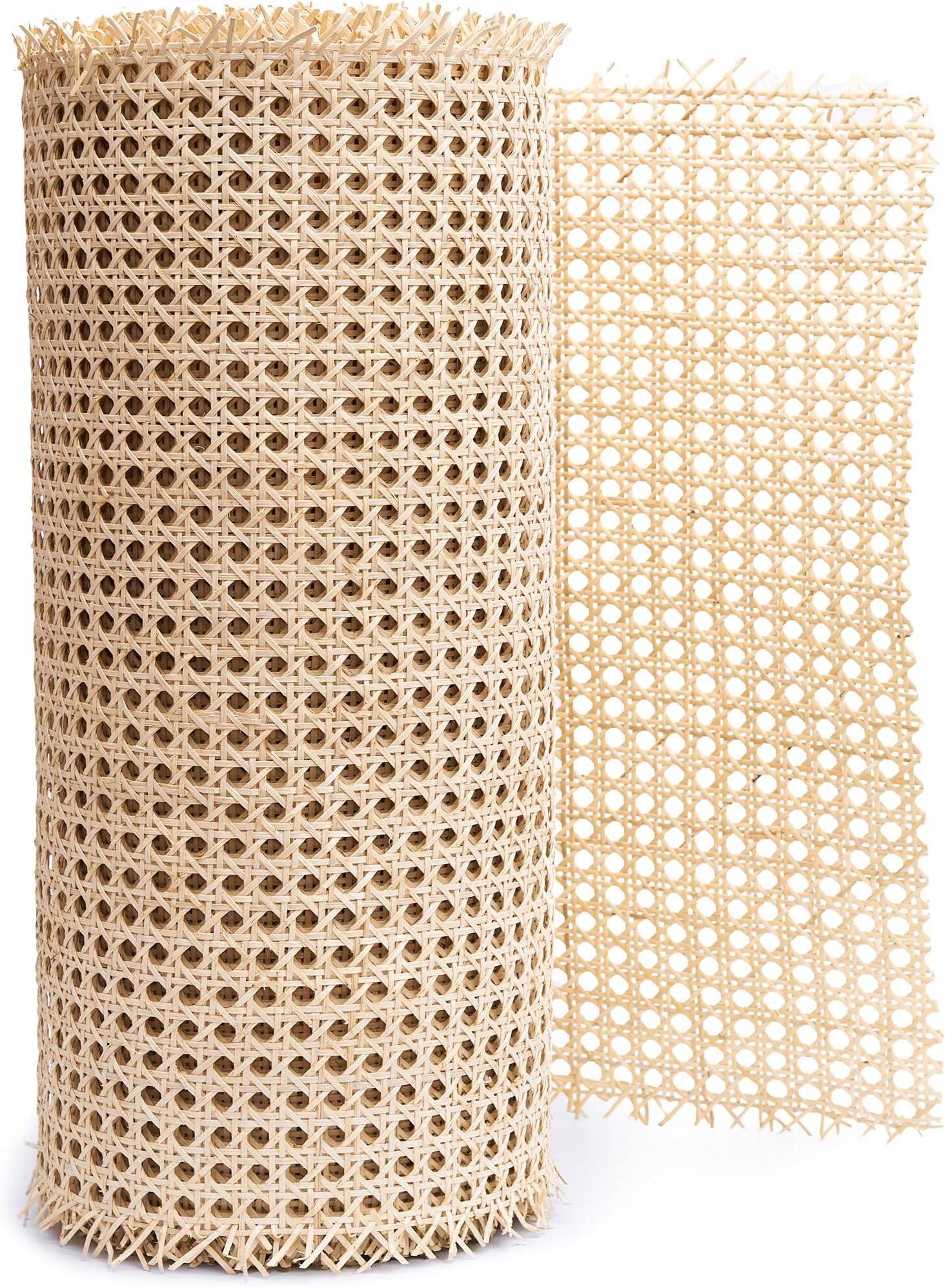 36" Width Rattan Cane Webbing for Caning Projects Natural Pre - 3 Feet Wide Woven Open Mesh Cane - Cane Webbing Sheet (9 FEET Length)